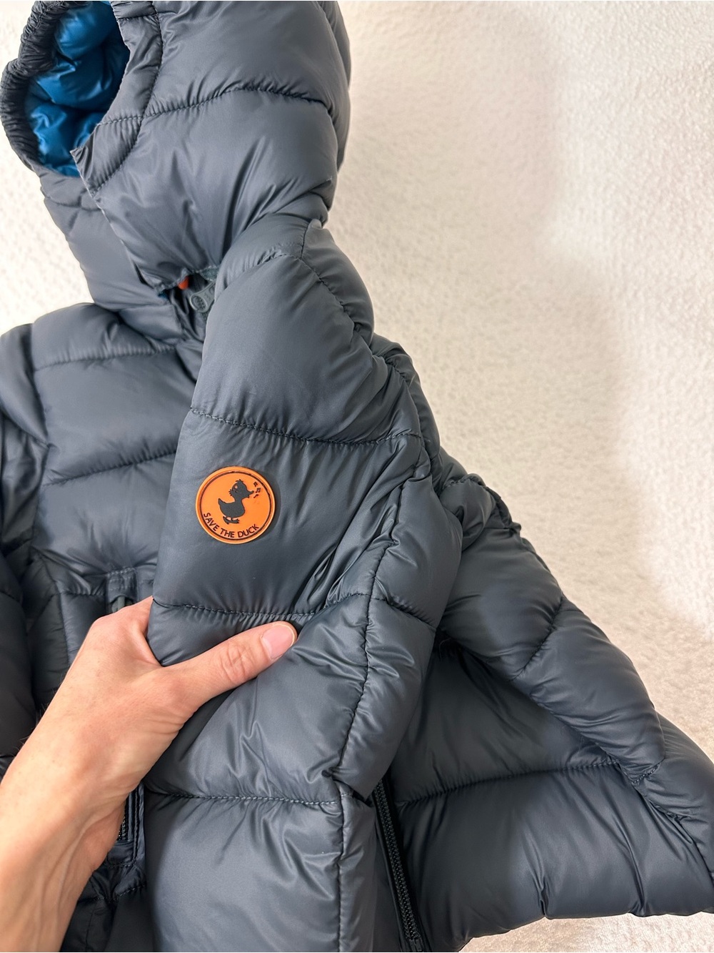 Save The Duck Ultra Light Jacket Synthetic Down Hooded Puffer Jacket 4T - Picture 5 of 9